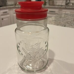 Anchor Hocking Maxwell House Vintage 1976 Bicentennial Clear Glass Jar